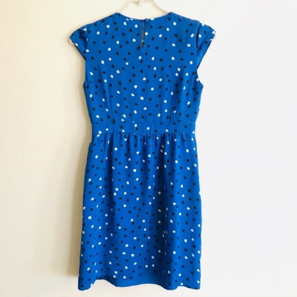 J. Crew 100% Silk Cap Sleeves Abstract Print Dress - Picture 3 of 7